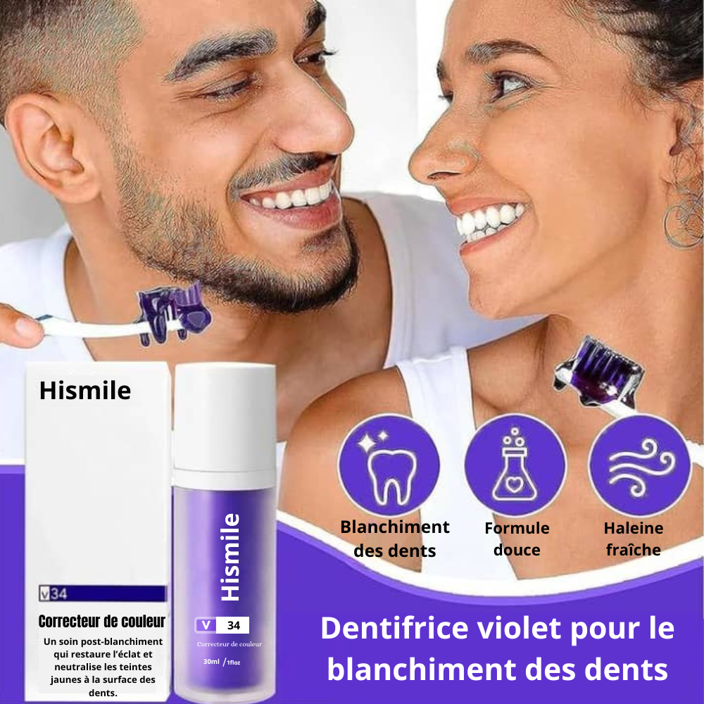 Hismile™ Éclat Violet – Blanchiment des Dents